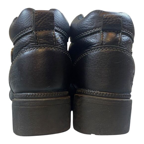 Harley Davidson Tyler 84280 Womens Motorcycle Boots Size 7 Black Lace Up Leather - Picture 5 of 12